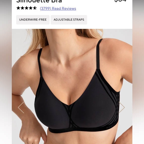 Honeylove Other - HONEYLOVE Silhouette Black Bra Large